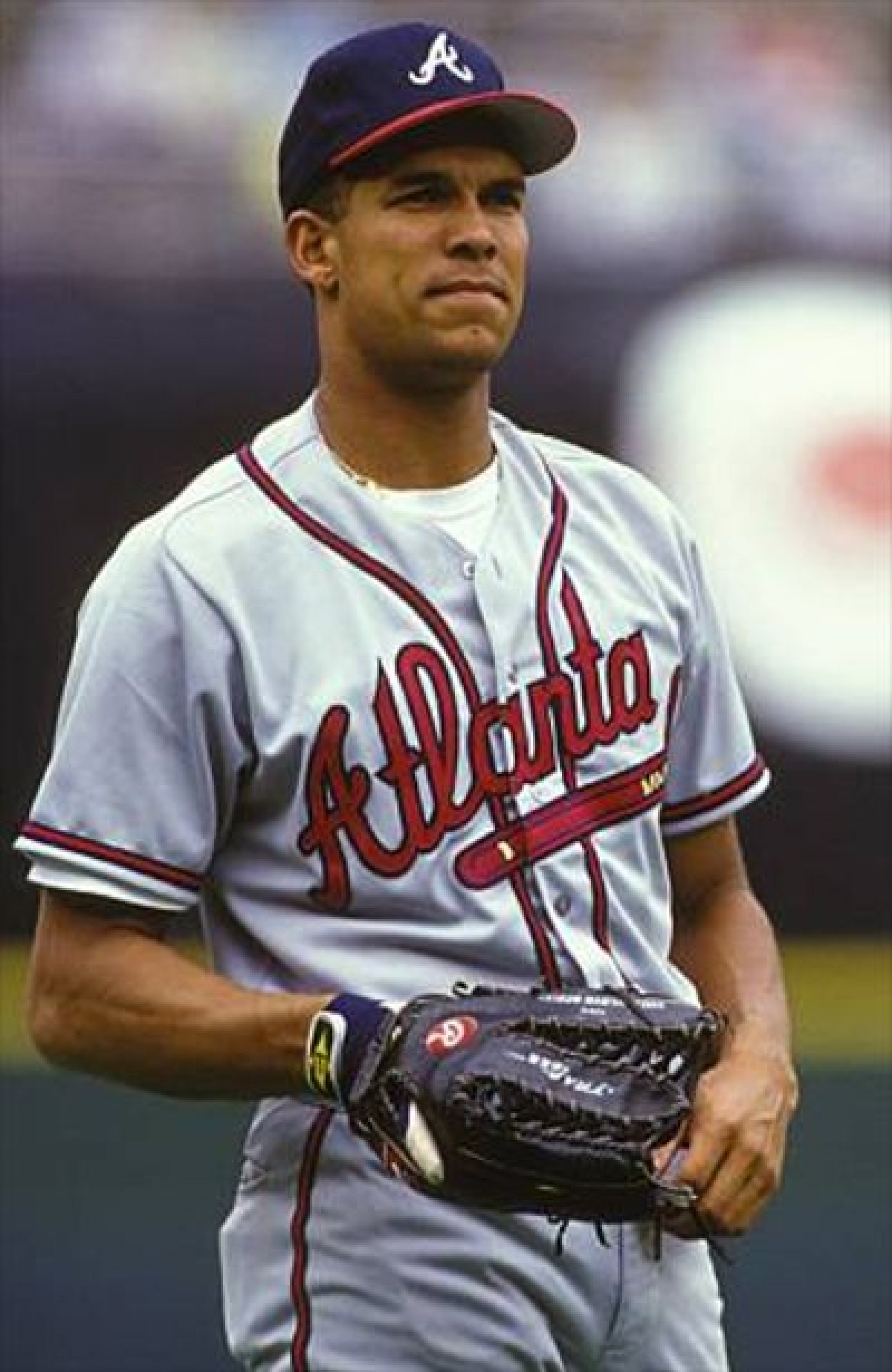 David Justice Atlanta Braves 12x15 Cherry-Finished Player Plaque